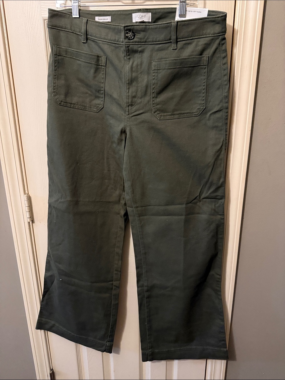 LOFT Olive Green Utility wide leg
Pants. NWT